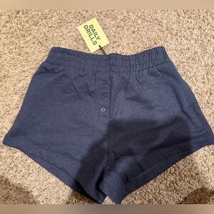 Daily Drills Fleece Super Shorts with Buttons  - Denim
Size M/L

NEW WITH TAGS